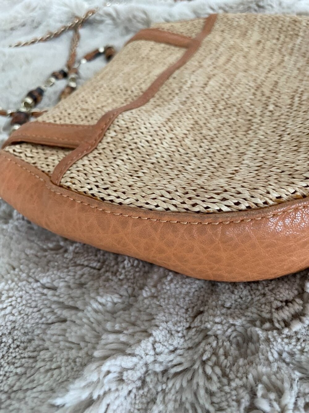 Elaine Turner leather woven crossbody purse - Picture 5 of 12